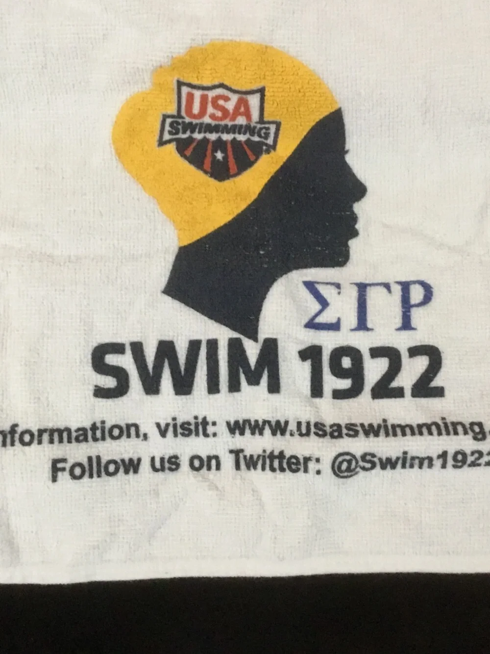 Sigma Gamma Rho Sorority Swim 1922 Towel (Partnership USA Swim) 16in x 11 1/2in
